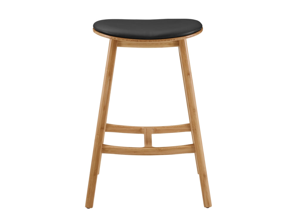 Greenington Skol Bar Height Stool With Leather Seat - Set of 2 GSK004CA