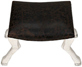 Noir Claw Leg Saddle Stool GSTOOL113WW