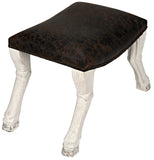 Noir Claw Leg Saddle Stool GSTOOL113WW