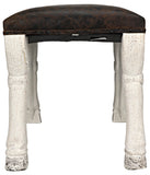 Noir Claw Leg Saddle Stool GSTOOL113WW