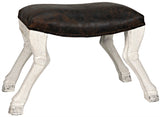 Noir Claw Leg Saddle Stool GSTOOL113WW