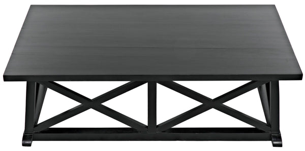 Noir Sutton Coffee Table,Hand Rubbed Black GTAB121HB