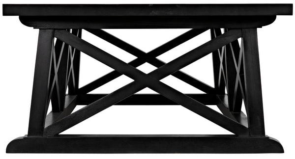 Noir Sutton Coffee Table,Hand Rubbed Black GTAB121HB