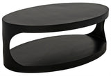 Noir Eclipse Oval Coffee Table GTAB132MTB