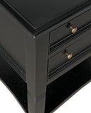 Noir Oxford 2-Drawer Side Table GTAB246HB