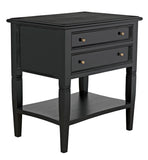 Noir Oxford 2-Drawer Side Table GTAB246HB