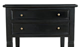 Noir Oxford 2-Drawer Side Table GTAB246HB