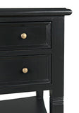 Noir Oxford 2-Drawer Side Table GTAB246HB