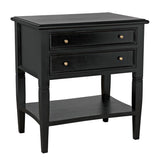 Noir Oxford 2-Drawer Side Table GTAB246HB