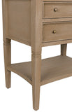 Noir Oxford 2-Drawer Side Table Weathered GTAB246WEA