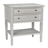 Noir Oxford 2-Drawer Side Table GTAB246WH