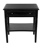 Noir Oxford 1-Drawer Side Table GTAB247HB