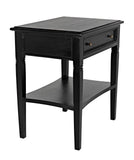 Noir Oxford 1-Drawer Side Table GTAB247HB