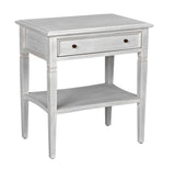 Noir Oxford 1-Drawer Side Table GTAB247WH