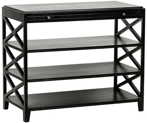 Noir Sutton Criss-Cross Side Table GTAB252HB