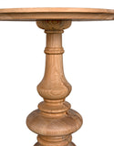 Noir Old Elm Pedestal Side Table GTAB261OW