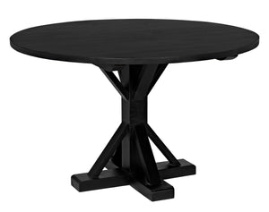 Noir Criss-Cross Round Table GTAB419HB-48