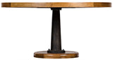 Noir Yacht Dining Table with Cast Iron Pedestal GTAB493MT-60