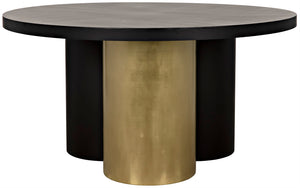 Noir Huxley Dining Table GTAB555MTB