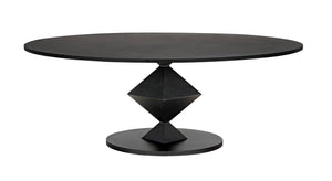 Noir Katana Oval Dining Table GTAB565MTB