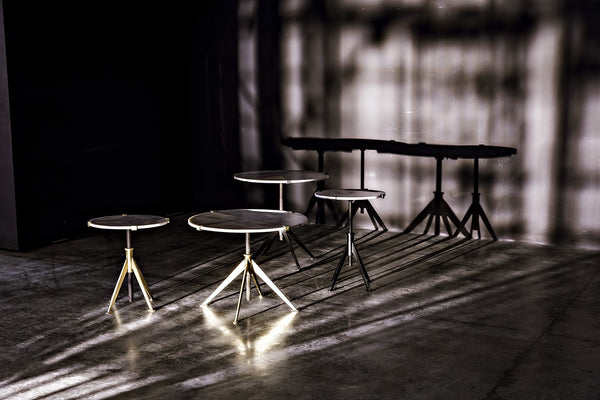 Noir Edith Adjustable Side Table GTAB679MB-S