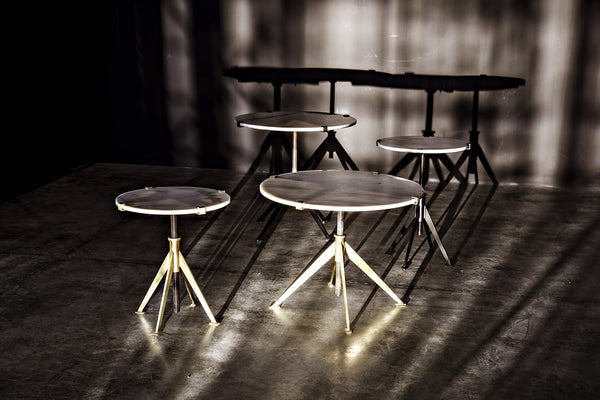 Noir Edith Adjustable Side Table GTAB679MB-S