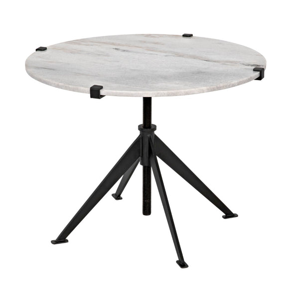 Noir Edith Adjustable Side Table GTAB679MTB-L