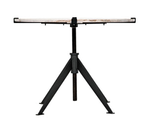 Noir Edith Adjustable Side Table GTAB679MTB-L