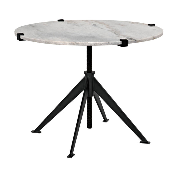 Noir Edith Adjustable Side Table GTAB679MTB-L