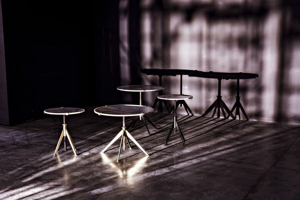 Noir Edith Adjustable Side Table GTAB679MTB-L