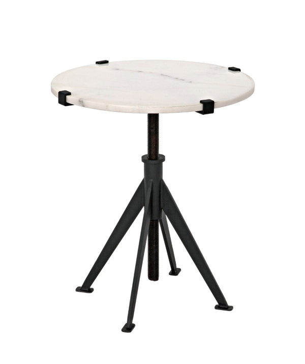 Noir Edith Adjustable Side Table GTAB679MTB-S