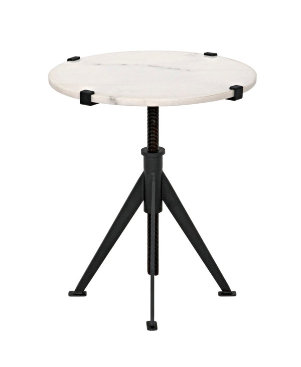 Noir Edith Adjustable Side Table GTAB679MTB-S