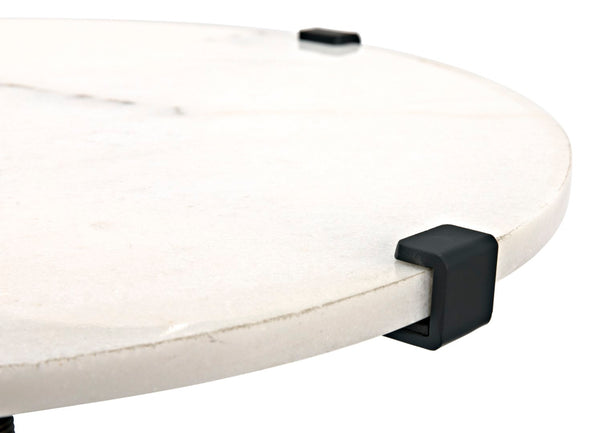 Noir Edith Adjustable Side Table GTAB679MTB-S