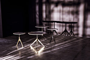 Noir Edith Adjustable Side Table GTAB679MTB-S