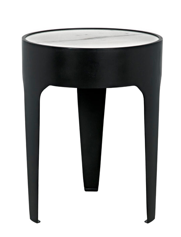 Noir Cylinder Side Table GTAB693MTB