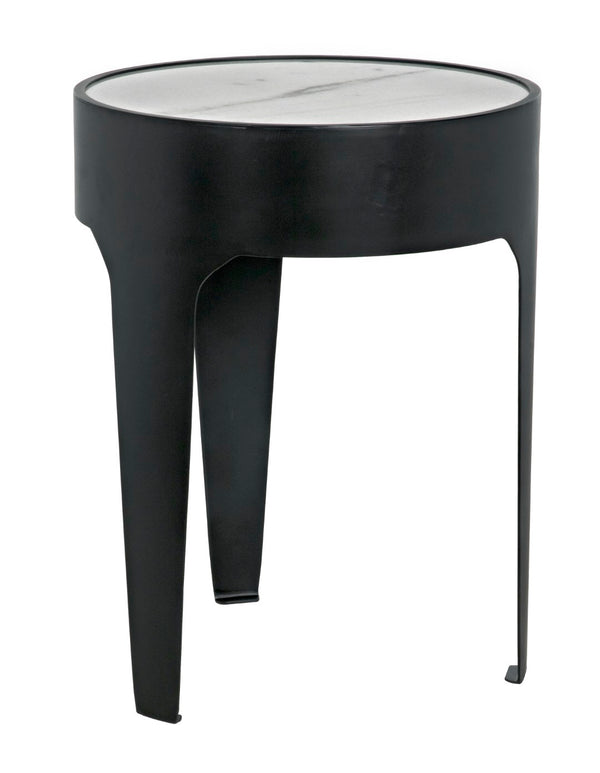 Noir Cylinder Side Table GTAB693MTB