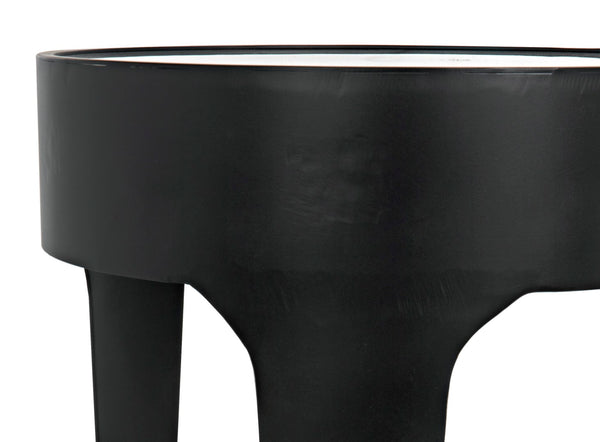 Noir Cylinder Side Table GTAB693MTB