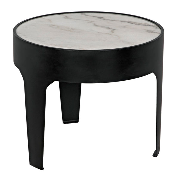 Noir Cylinder Side Table GTAB694MTB