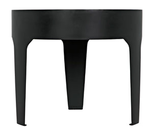 Noir Cylinder Side Table GTAB694MTB