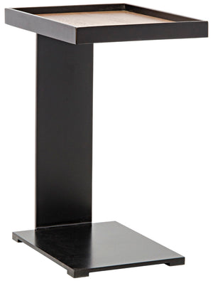 Noir Ledge Side Table with Black Steel GTAB804MTB