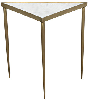 Noir Comet Triangle Side Table GTAB844MB-L