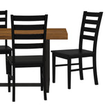 Walker Edison 5 Piece Solid Wood Dining Table and 4 Chairs XIIXR GTW72DSW5PCSRO