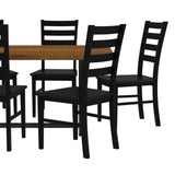 Walker Edison 7 Piece Solid Wood Dining Table and 6 Chairs XIIXR GTW72DSW7PCSRO
