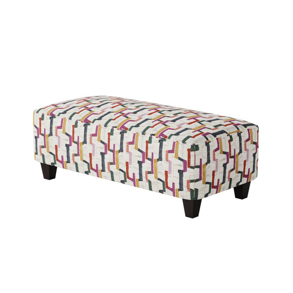 Fusion 100-C Transitional Cocktail Ottoman 100-C Fiddlesticks Confetti 49" Wide Cocktail Ottoman