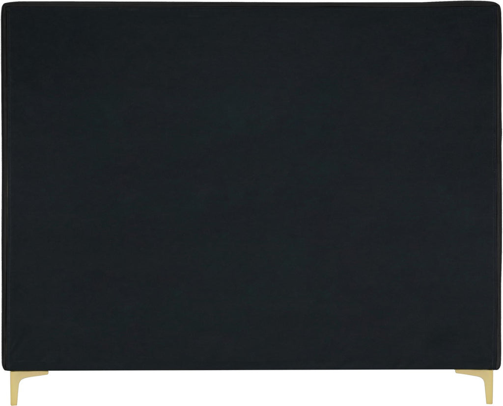 Geri Velvet / Engineered Wood / Metal / Foam Contemporary Black Velvet King Bed - 81.5" W x 87.2" D x 53" H