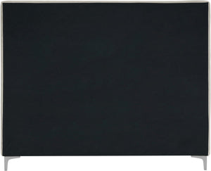 Geri Velvet / Engineered Wood / Metal / Foam Contemporary Cream Velvet Full Bed - 59.5" W x 81.7" D x 53" H