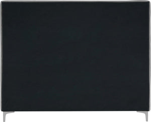 Geri Velvet / Engineered Wood / Metal / Foam Contemporary Grey Velvet Full Bed - 59.5" W x 81.7" D x 53" H