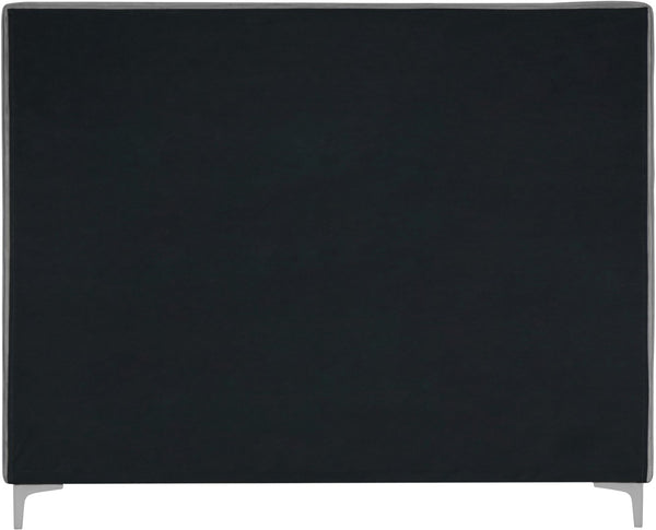 Geri Velvet / Engineered Wood / Metal / Foam Contemporary Grey Velvet Full Bed - 59.5" W x 81.7" D x 53" H