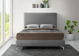 Geri Velvet / Engineered Wood / Metal / Foam Contemporary Grey Velvet Full Bed - 59.5" W x 81.7" D x 53" H