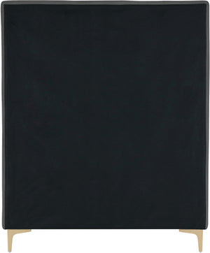 Geri Velvet / Engineered Wood / Metal / Foam Contemporary Grey Velvet Twin Bed - 44" W x 81.7" D x 53" H